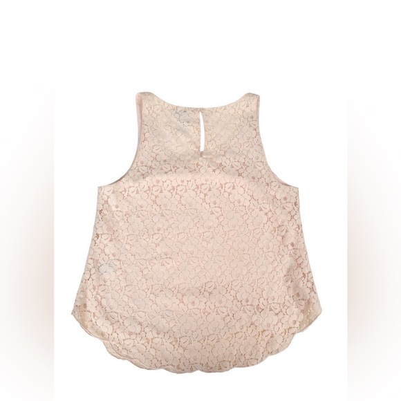 Aritzia Talula Light Peach Eyelet Tank  Top Boho Floral Sleeveless Top Medium - Picture 4 of 7